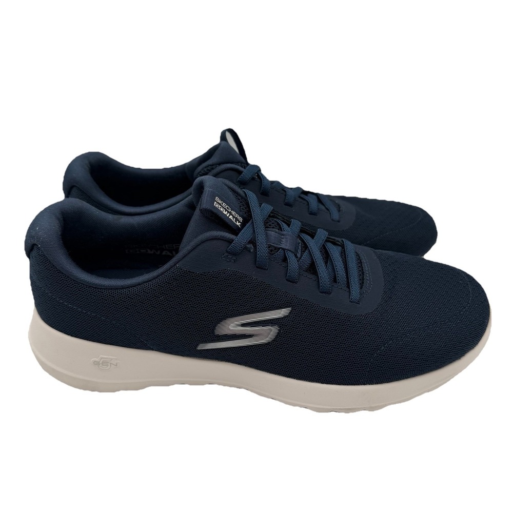 Skechers Go Walk Joy Shoes Womens 9 Navy Blue Lace Up Lightweight Sneaker 124661